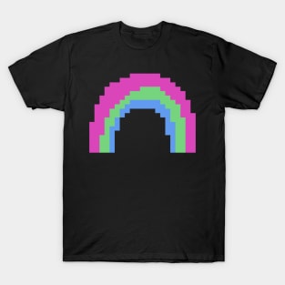 Poly Pride Rainbow Pixel Art T-Shirt